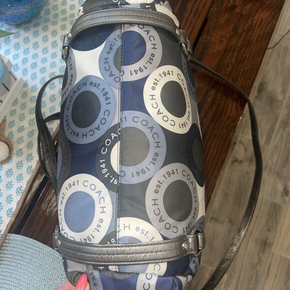 Coach Print Sateen Alexandra Satchel Crossbody Handbag - Picture 6 of 11